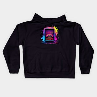 neon radio Kids Hoodie